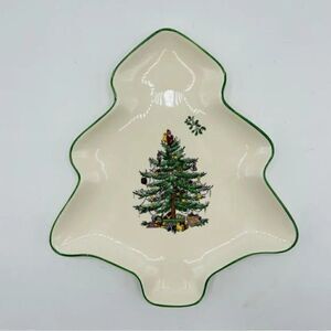 Spode Christmas Tree Trinket Dish Plate S3324